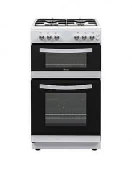 Swan Sx15871W 50Cm Wide Twin Cavity Gas Cooker - White