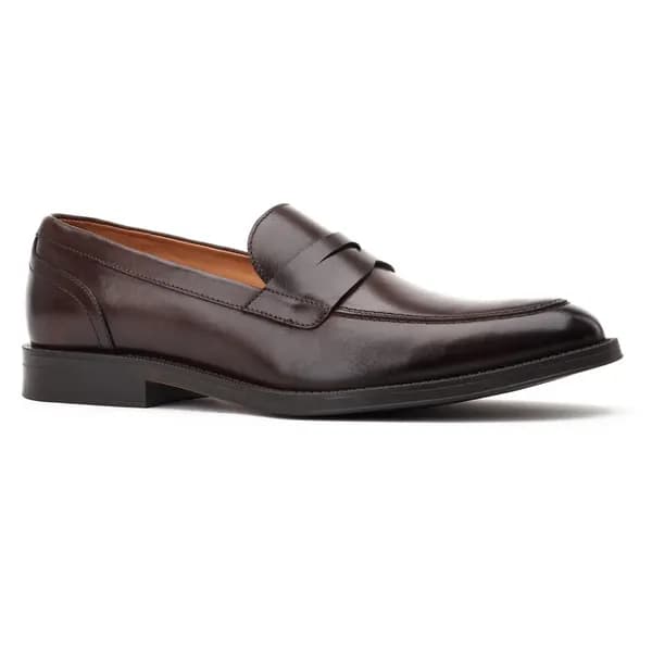 Base London Mens Kennedy Slip On Leather Loafers UK Size 7 (EU 41) Dark brown BAS351-BROWN-7