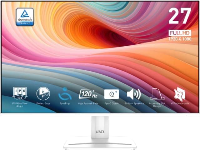 MSI PRO MP275W E2 27 Full HD IPS 120Hz 1ms Monitor 9S6-3PD3CM-013 White
