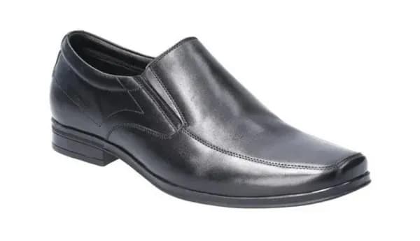 Hush Puppies Mens Billy Slip On Leather Work School Shoes - UK 8 Black male GDE2423BLK8