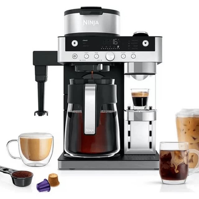 Ninja Prestige 2-in-1 Filter Coffee and Pod Capsule Machine CFN802UK Black,Silver
