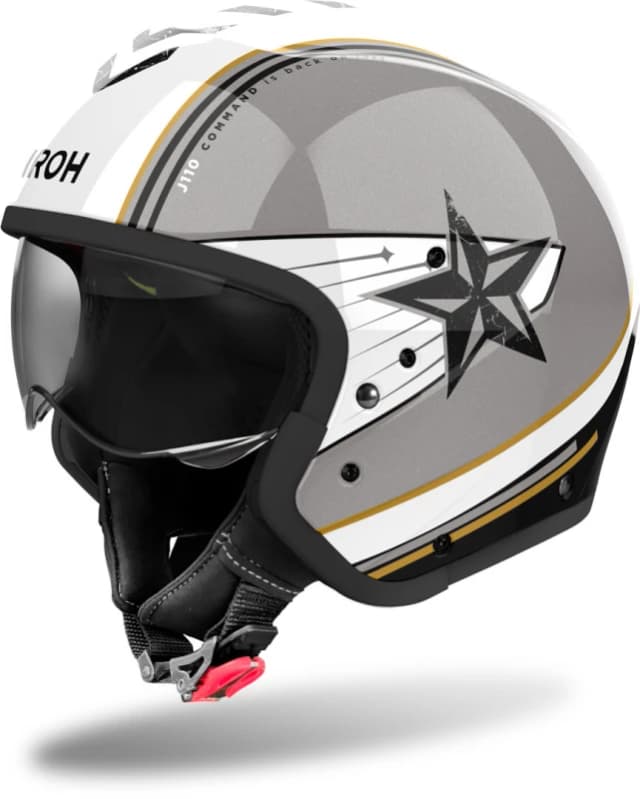 Airoh J 110 Command Gold Glitter Jet Helmet Size S
