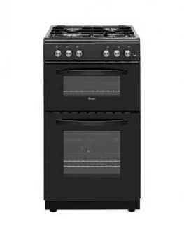 Swan Sx15871B 50Cm Wide Twin Cavity Gas Cooker - Black