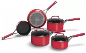 Ninja Foodi Zerostick Aluminium 16cm Milk, 16/18/20cm Saucepan & 24cm Frying Pan C25000UK