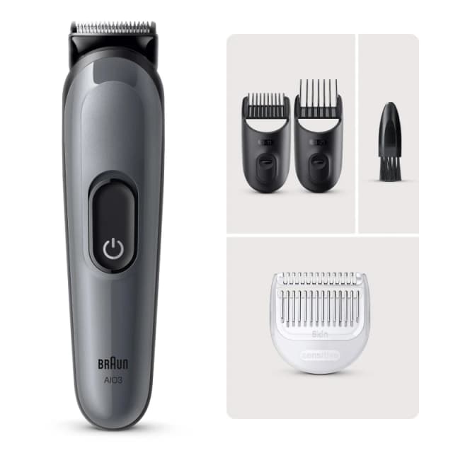 BRAUN BRAAIO3500 All-in-One Trimmer Kit - Grey, Silver/Grey 8700216429689