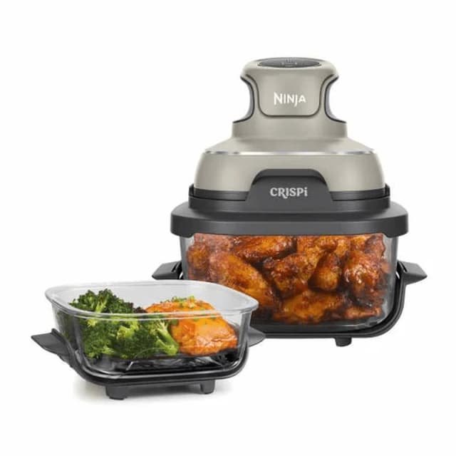 Ninja Crispi 4-in-1 Portable Glass Air Fryer - Stone, Brown 622356319812