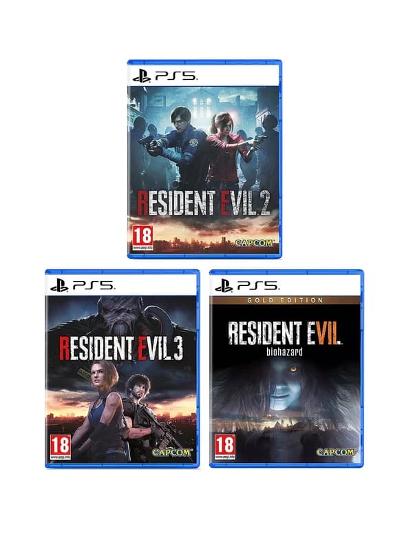 Resident Evil 2, Resident Evil 3 & Resident Evil 7 Biohazard Gold Edition PS5 Game