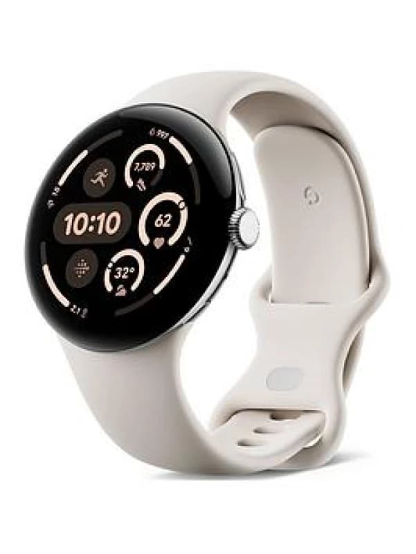 Google Pixel Watch 3 45mm WiFi - Silver/Porcelain GA05736-DE