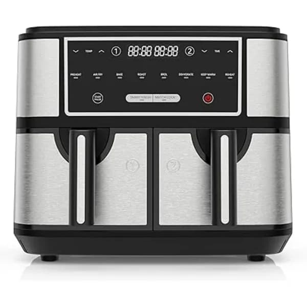 Homcom 800-193V70BK 2700W 8.5L Dual Zone Air Fryer