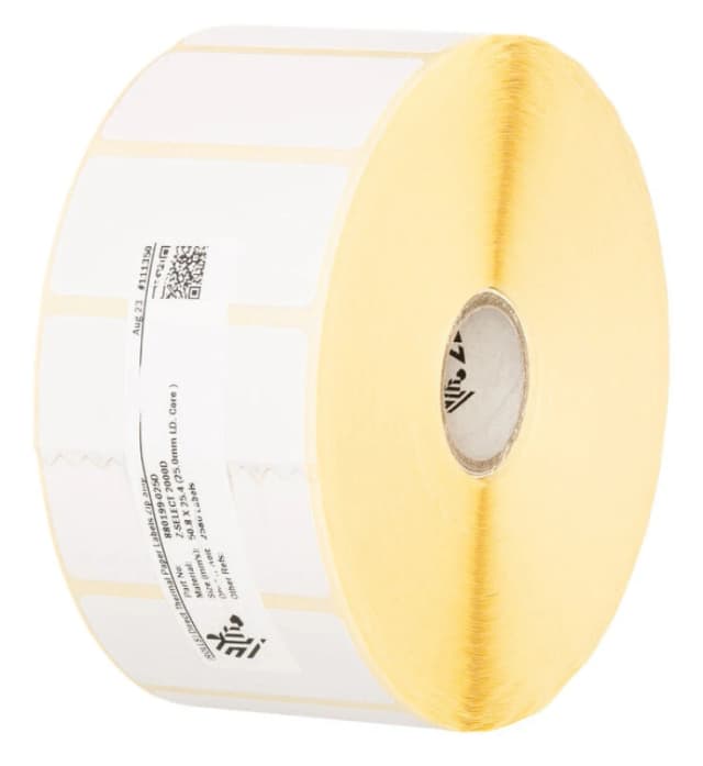 Original Zebra Z-Select 2000D 50.8x38.1mm Coated Direct Thermal Labels - 250 Per Roll - 20 Rolls (3003060)