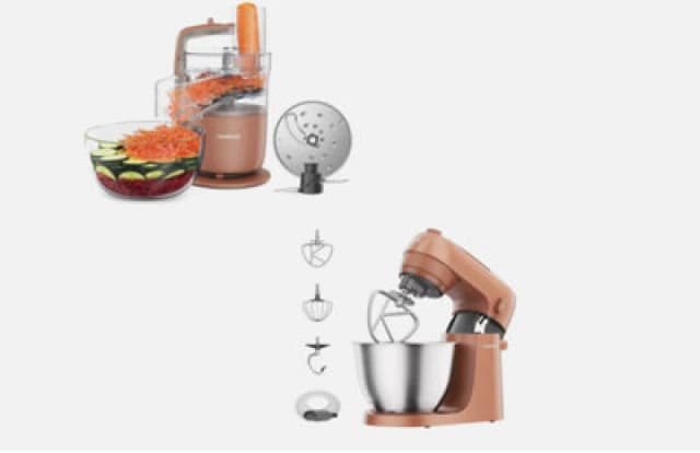 Kenwood Go Food Processor, Stand Mixer Storm Clay Red