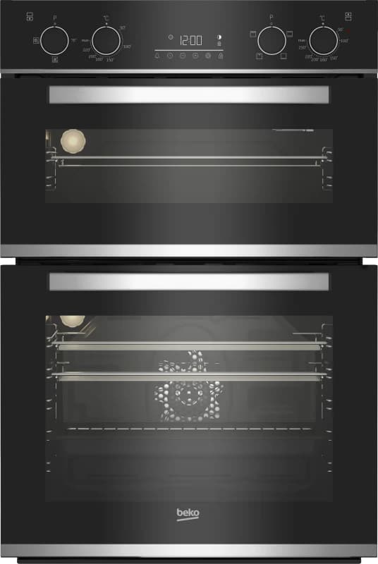 Beko bPRO 500 BBXDF25300X Built In Electric Double Oven - Black - A/A Rated
