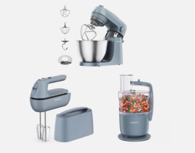 Kenwood Go Food Processor, Stand & Hand Mixer Storm Blue