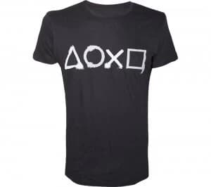 Playstation Buttons Artwork Printed T-Shirt - Large