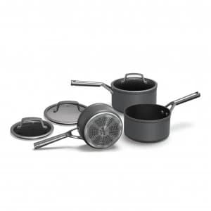Ninja 3 Piece Aluminium Saucepan Set