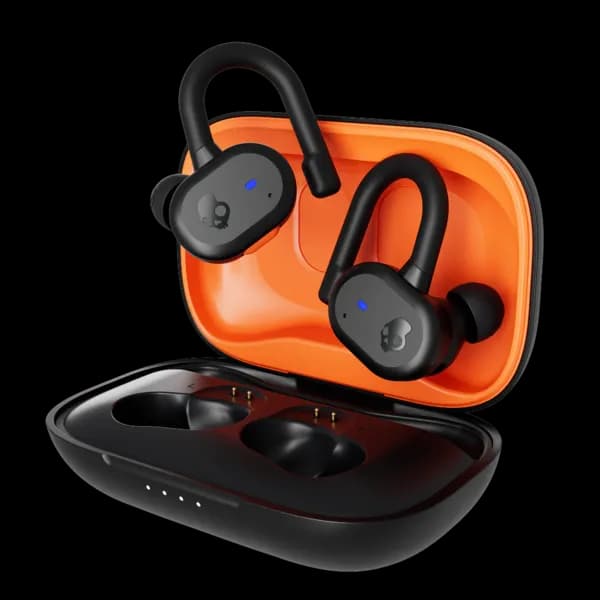 SKULLCANDY Push Active Wireless Bluetooth Noise Cancelling Sports Earbuds - True Black & Orange,Black 810045689487