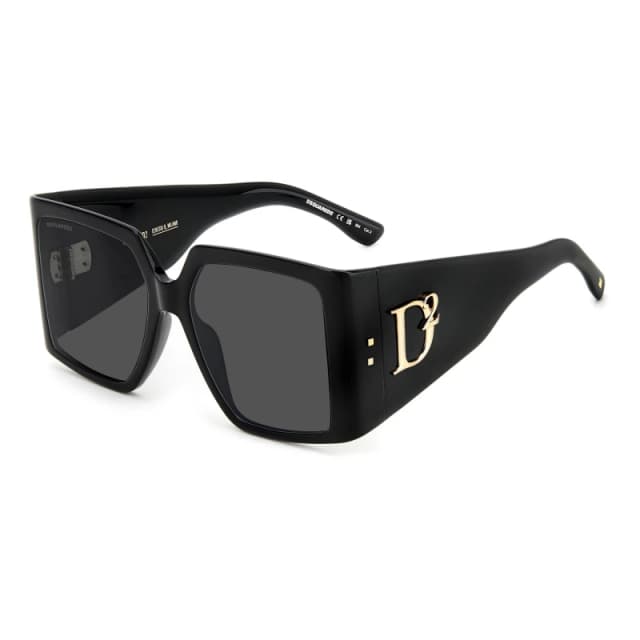 DSquared2 Womens Round Sunglasses Black female 56 cm