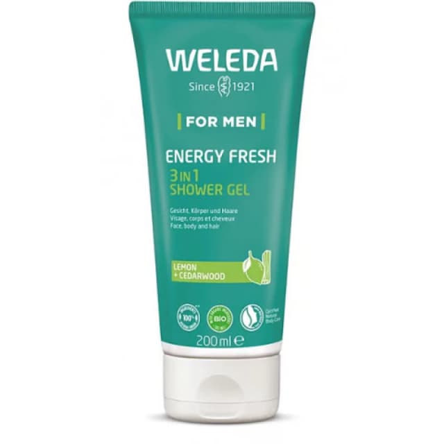 Weleda Mens Energy Fresh 3 in 1 Shower Gel 200ml