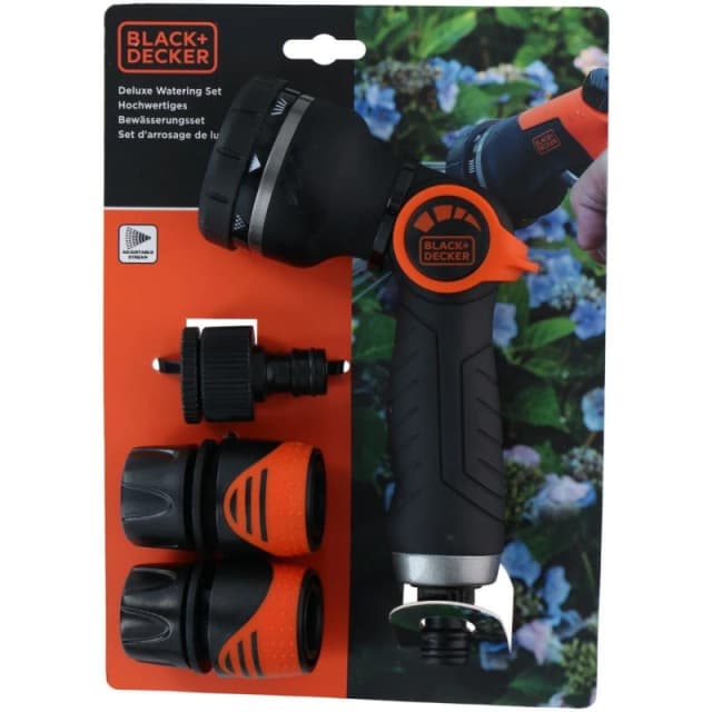 Black and Decker Black+Decker 4pc Watering Set Black/Orange unisex One Size