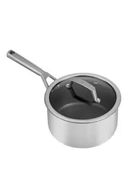Ninja Zerostick Stainless Steel 20Cm Saucepan With Lid - C60220Uk