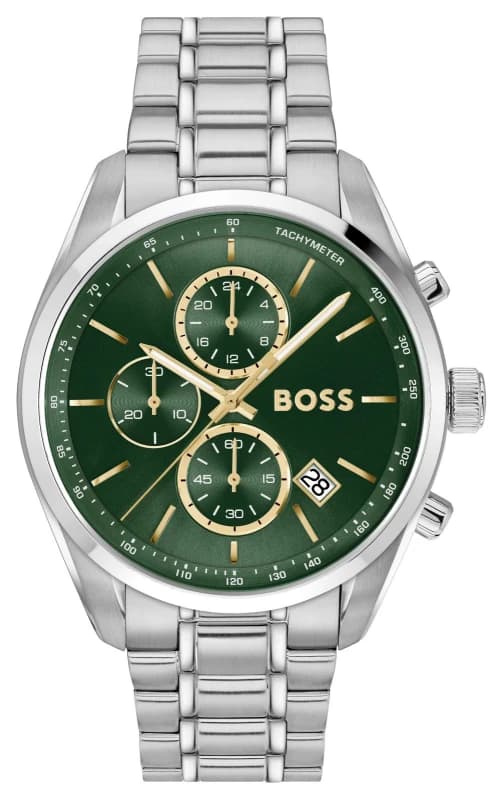 BOSS 1514266 Grand Prix Chronograph (44.5mm) Green Dial / Watch