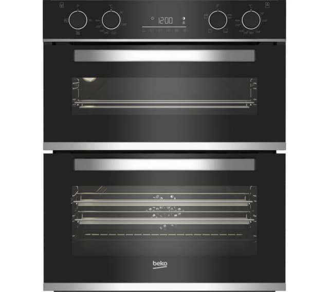Beko bPRO 500 BBXTF25300X Built Under Electric Double Oven - Black - A/A Rated