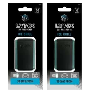 Lynx Ice Chill Car Air Freshener (Case Of 6)