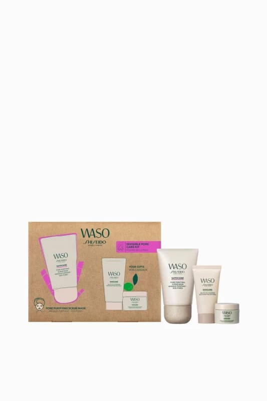 Shiseido Waso Invisible Pore Care 3 Piece Gift Set: Moisturiser 15ml - Cleanser