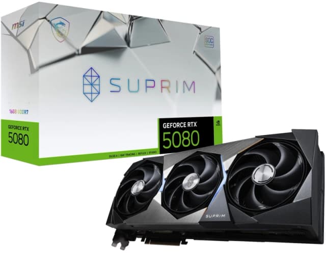 MSI NVIDIA GeForce RTX 5080 16G SUPRIM SOC GDDR7 Graphics Card
