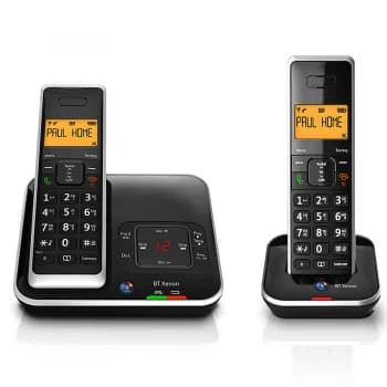 BT Xenon 1500 Cordless Phone with Answering Machine Twin Handsets