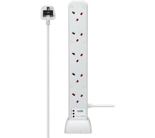 Logik L10W4S18 Surge Protected 10-socket Extension Lead 4m