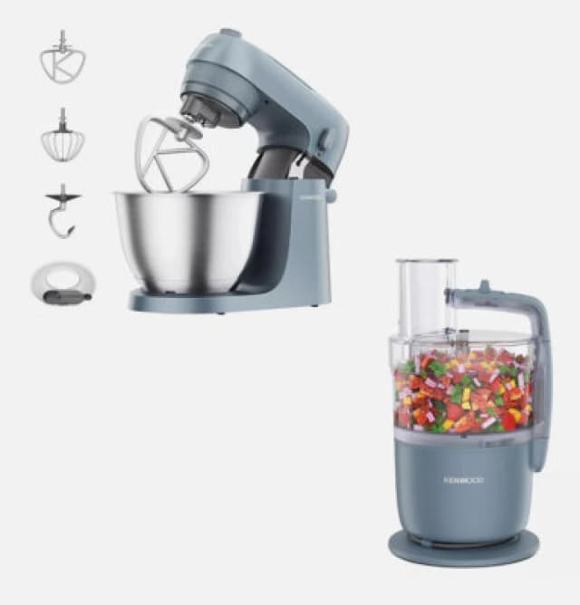 Kenwood Go Food Processor, Stand Mixer Storm Blue