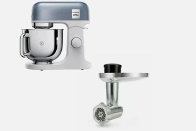 Kenwood 5L Kmix Stand Mixer Blue & Food Mincer