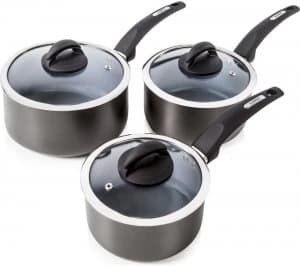 Tower T80302 3 Piece Saucepan Set