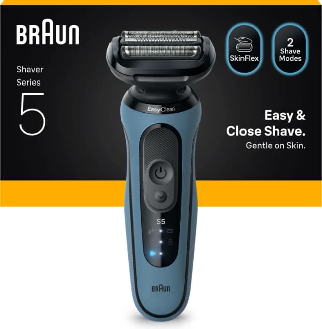 BRAUN Series 5 BRA52-A1000s Wet & Dry Shaver - Blue 8700216643818
