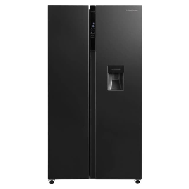 Russell Hobbs RH90AFF201DI-WD American Fridge Freezer Black Steel unisex 439L