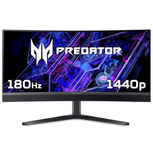 Acer Acer X Predator X34V3 Curved Gaming Monitor 180Hz WQHD (3440x1440) 1ms Response Time 21:9 1500R AMD FreeSync Premium HDR1000 UM.CXXEE.302