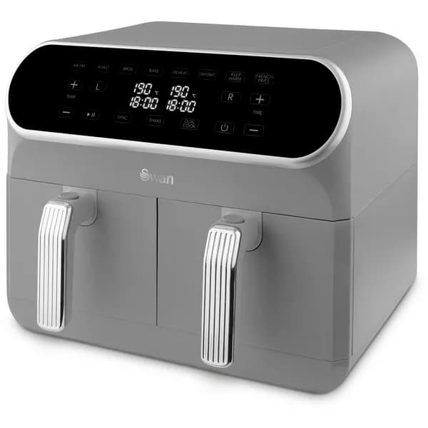 Swan Retro SD10519GR 8L Dual Basket Air Fryer