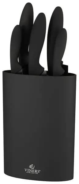 Viners Viners 6 Piece Knife set With Knife Block - Black