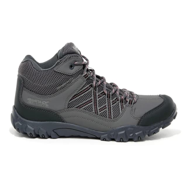 Regatta Boys Edgepoint Mid Polyester Walking Boots UK Size 10 (EU 29) Granite/BraApri RKF622-HAE-10