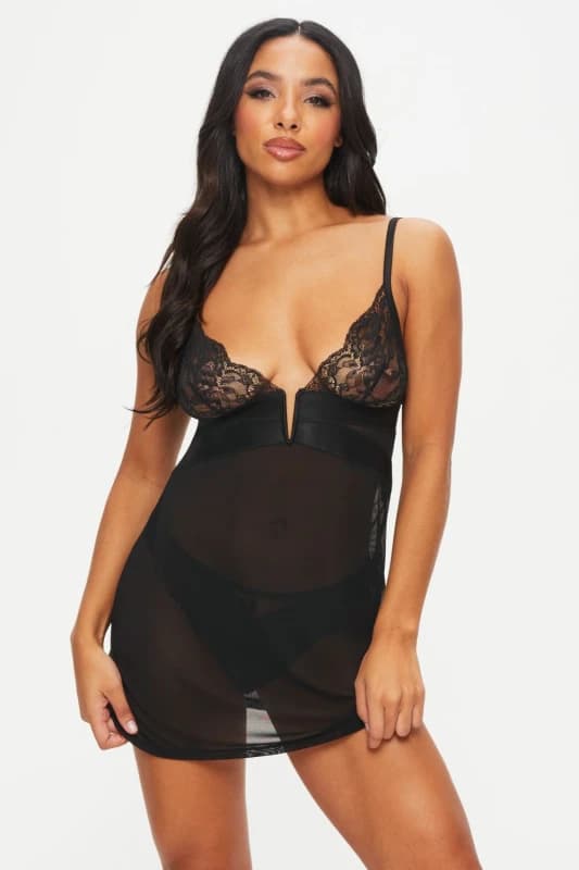 Ann Summers Ann Summers Gracious Chemise Black Female L QV33403