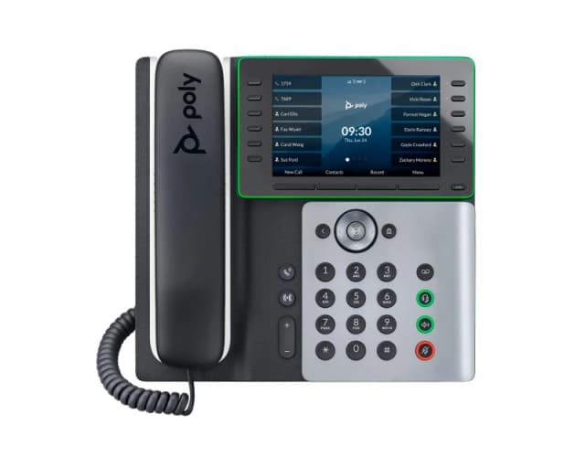 HP POLY Edge E500 IP Phone and PoE-enabled 82M94AA