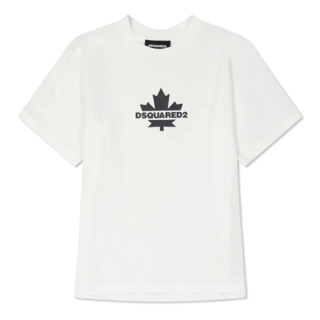 DSquared2 Logo T-Shirt Juniors White DQ100 male 8 Yrs