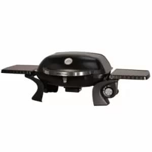 George Foreman Portable Gas BBQ 1 Burner With Side Shelves And Trolley