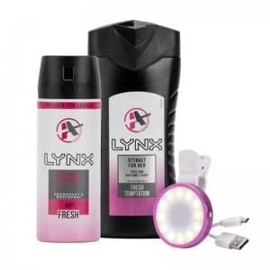 Lynx Attract 4 Her Duo & Selfie Light Gift Set