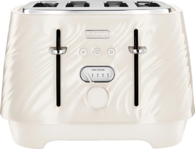 DeLonghi Ballerina Seta CTDS4003.CR 4 Slice Toaster - Cream