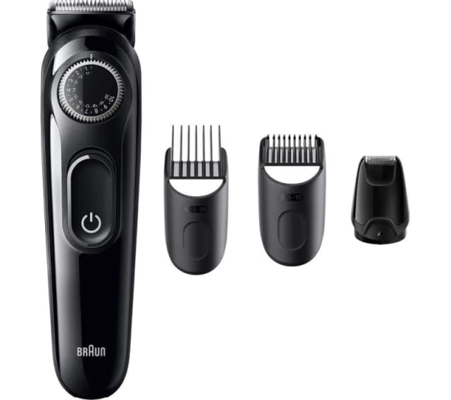 BRAUN Series 3 BRABT3420 Beard Trimmer - Black & Silver/Grey 4210201447856