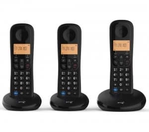 BT Everyday Cordless Phone Triple Handsets