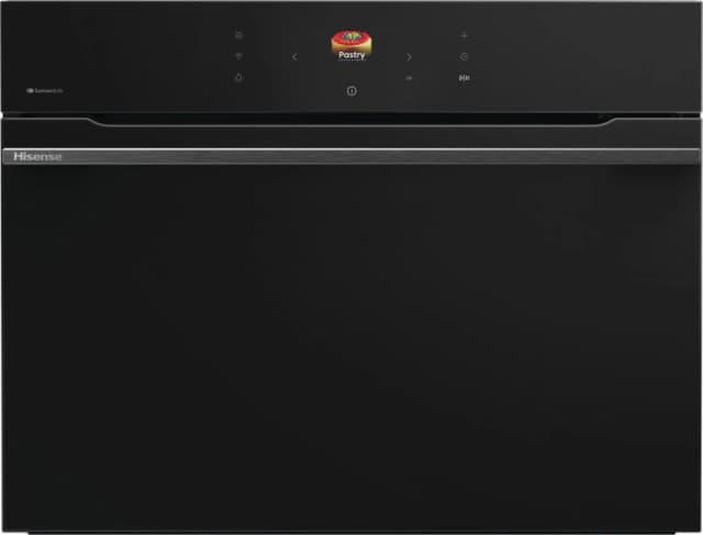 Hisense Hi8 BlackLine BIM4AH8UKWF WiFi Connected Built In Compact Electric Single Oven with Microwave Function - Jet Black
