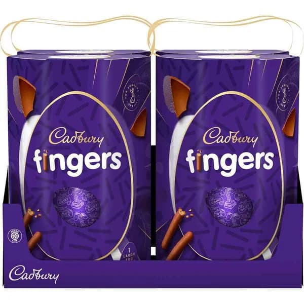 Cadbury Gifts Direct Dairy Milk Fingers Chocolate Egg 212.9g (Box of 4) 4241221O